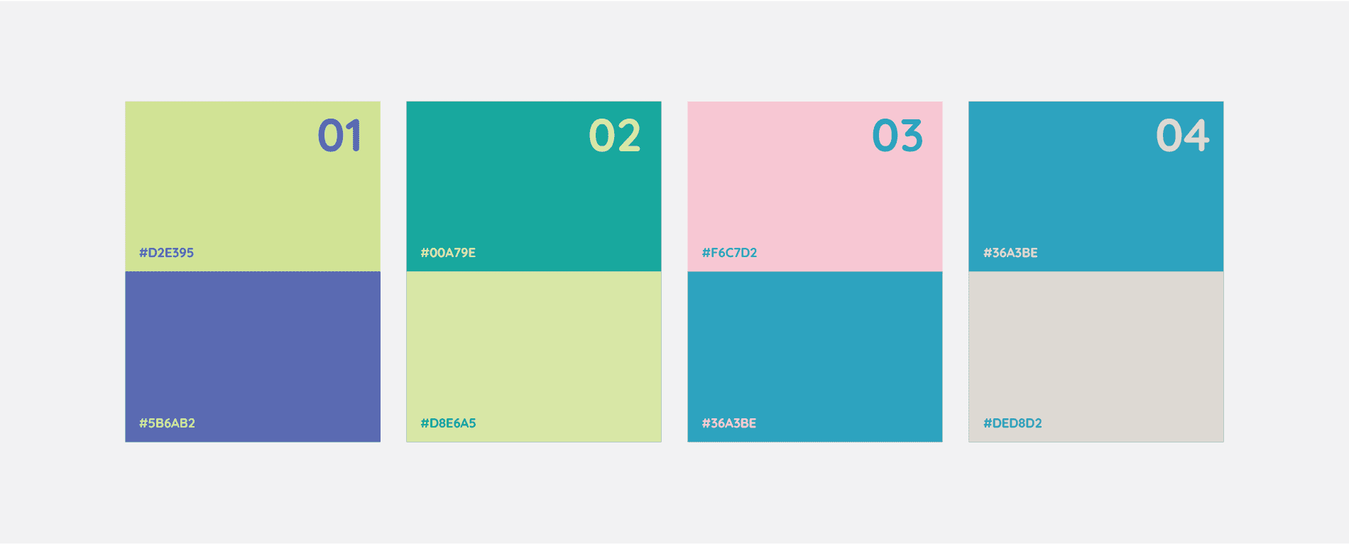 Colours used for packaging