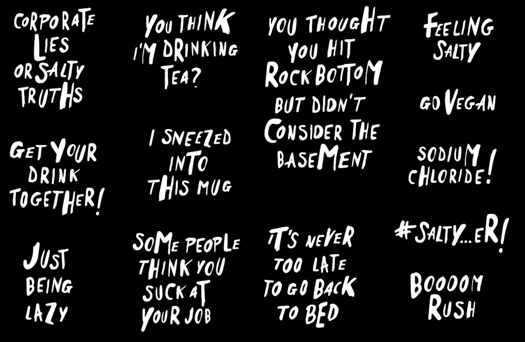 Sentences for Salty Commune brand feel