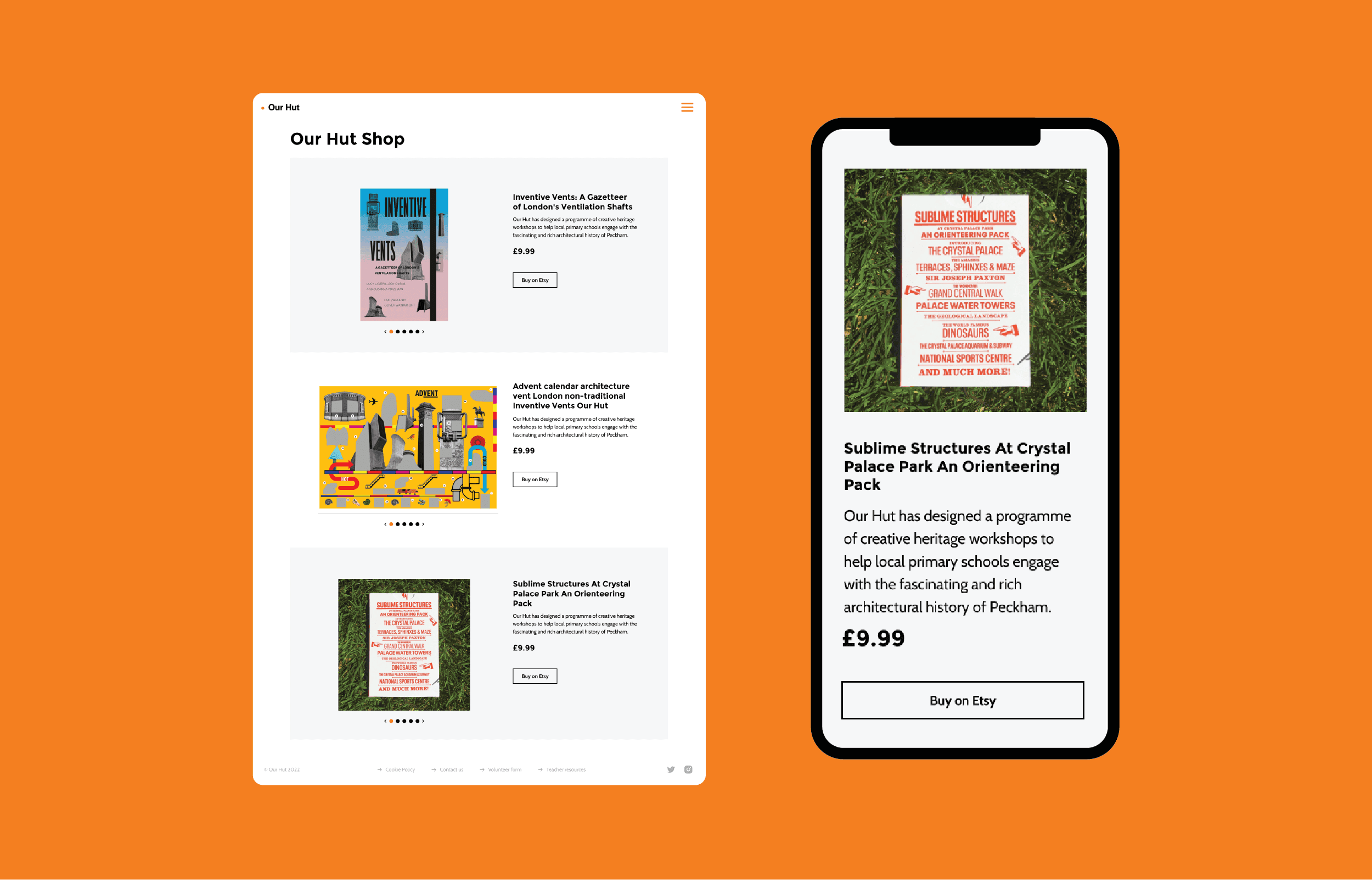 Desktop an mobile resolution of shop