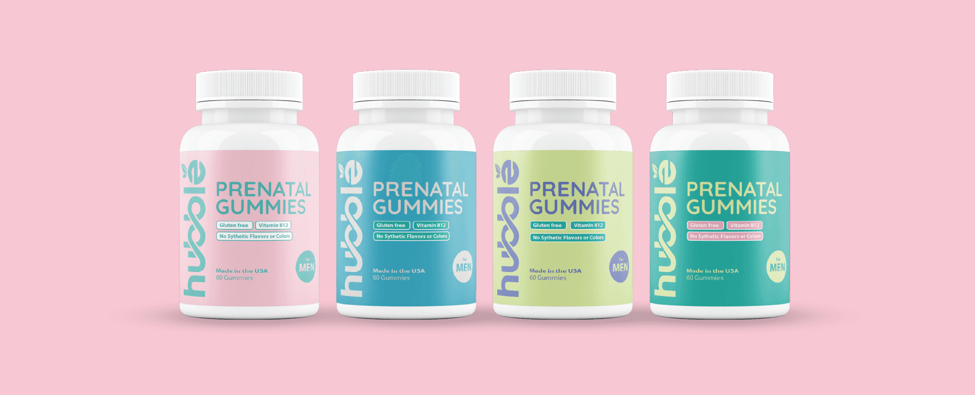 Mockups showing the 4 different labels