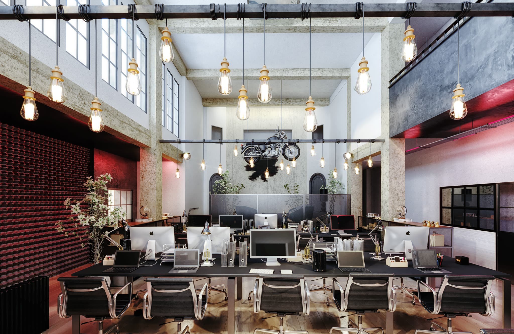 Interior of salty commune coworking space