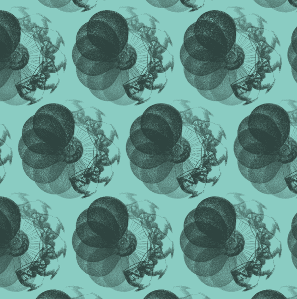 turquoise and black pattern